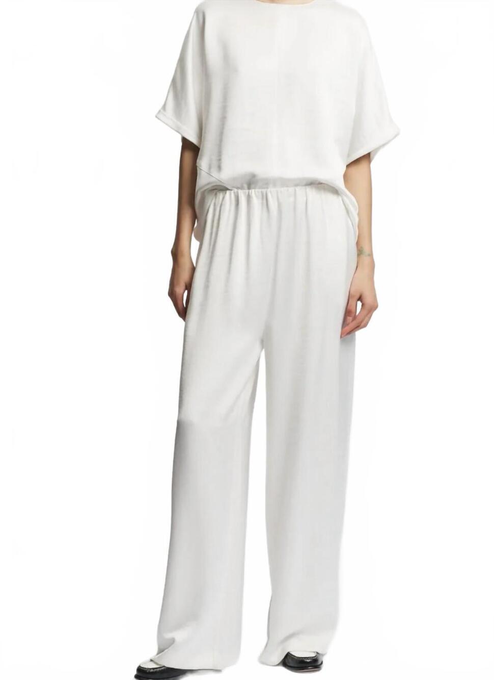 NEW SAINT ART paige pull-on pant in white